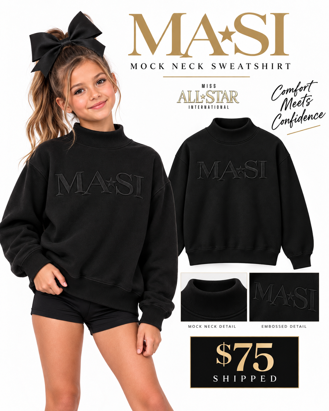 MASI Mockneck Embroidered Sweater